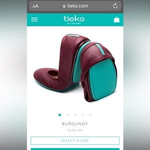 Tieks burgundy flats 10